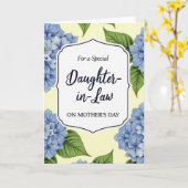 Blue Blossom Familie Liefde Kaart (Gele Bloem)