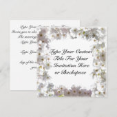 Blue Blossom Invitalized RSVP-kaarten Kaart (Voorkant / Achterkant)
