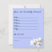 Blue Blossom Invitalized RSVP-kaarten Kaart (Achterkant)