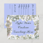 Blue Blossom Invitalized RSVP-kaarten Kaart (Voorkant / Achterkant)