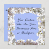 Blue Blossom Invitalized RSVP-kaarten Kaart (Voorkant / Achterkant)