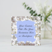 Blue Blossom Invitalized RSVP-kaarten Kaart (Staand voorkant)