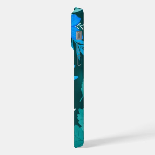 Blue Blossom Sterkte iPhone Hoesje iPhone 15 Pro Max Case (Linkerkant)