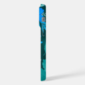 Blue Blossom Strength iPhone Hoesje 15 Pro Max Case (Linkerkant)