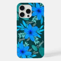 Blue Blossom Strength iPhone Hoesje