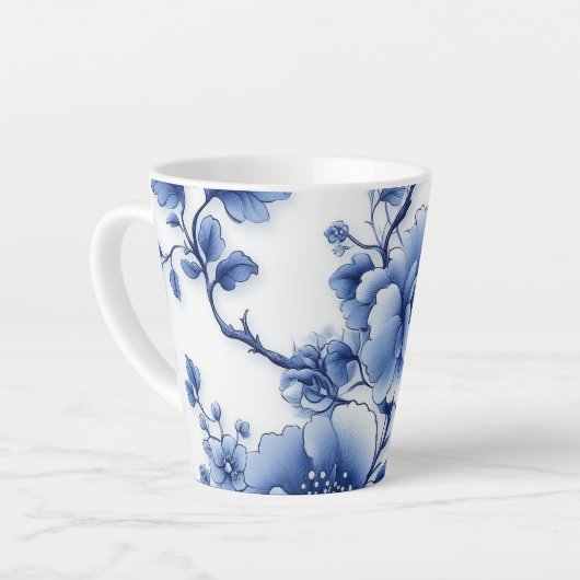 Blue Blossom Tea Cup Latte Mok (Linkerhoek)