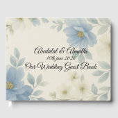 Blue Blossom Wedding Guest Book – Personalised  Gastenboek (Voorkant)