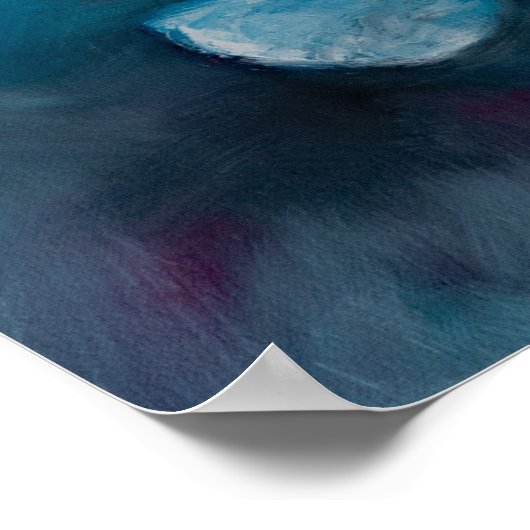 Blue blossoms „la vie en bleue“ poster (Hoek)