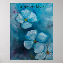 Blue blossoms „la vie en bleue“ poster