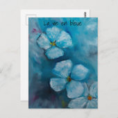 Blue blossoms „la vie en bleue“ postkarte briefkaart (Voorkant / Achterkant)