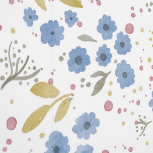 Blue Blossoms Watercolor Seamless Pattern Behang (Zoom)