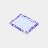 Blue Blush Floral Waterverf op maat Post-it® Notes (Schuin)