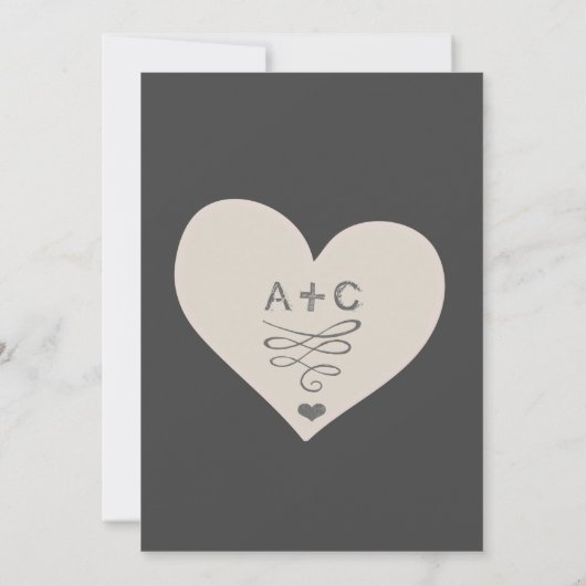 Blue Blush Peach Mr en Mrs Typography Wedding Kaart (Achterkant)