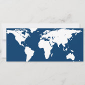 Blue B'Nai Mitswa World Traveller Boarding Pass Kaart (Achterkant)