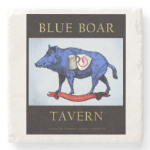 Blue Boar Tavern Marble Onderzetter