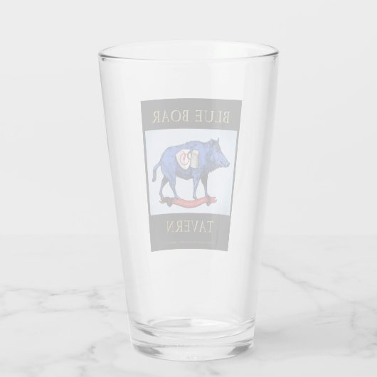 Blue Boar Tavern Pint Glass Glas (Achterkant)
