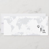 Blue Boarding pass bruiloft bewaar de datum ticket Kaart (Achterkant)