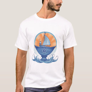 Blue Boat Chalice T-shirt