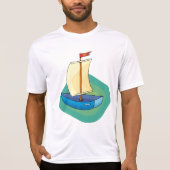 Blue Boat Mannen Actief T-shirt (Voorkant)