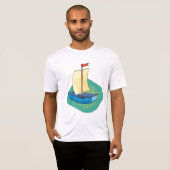 Blue Boat Mannen Actief T-shirt (Voorkant volledig)