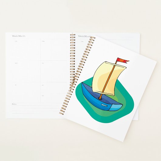 Blue Boat Spiral Planner