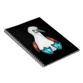 Blue Bobby Cute Bird Gift Sea Bird Footed Booby Notitieboek (Rechterzijde)