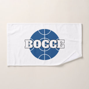 Blue Bocce Ball Logo handdoek op maat