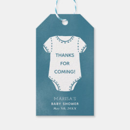 Blue Bodysuit Baby shower Favor Gift Labels Cadeaulabel