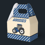 Blue Boerderij Tractor Kids Birthday Party Bedankdoosjes<br><div class="desc">Dit ontwerp is voorzien van een schattig blauw boerderijen trekker met een moderne typografie.</div>