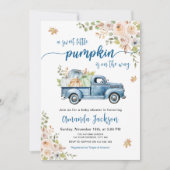 Blue Boerderij Truck Little Pumpkins Baby shower Kaart (Voorkant)