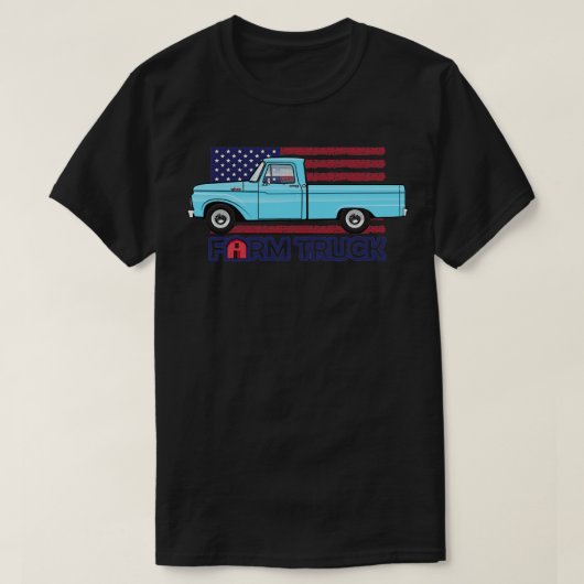 Blue Boerderij Truck T-shirt (Design voorkant)