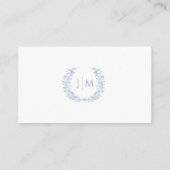 Blue Bohemian Floral Wedding RSVP QR code cards Informatiekaartje (Achterkant)