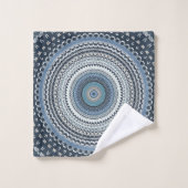 Blue Bohemian Mandala Bad Handdoek (Wasdoekje)