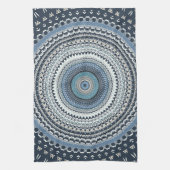 Blue Bohemian Mandala   Theedoek (Verticaal)