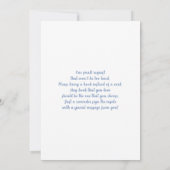 Blue Boho Arch Baby shower Boy Kaart (Achterkant)