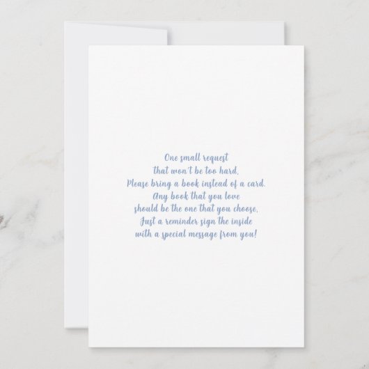 Blue Boho Arch Baby shower Boy Kaart (Achterkant)