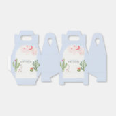 Blue Boho Arch Cactus Speelgoed Jongen Baby shower Bedankdoosjes (Uitgevouwen)