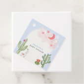 Blue Boho Arch Cactus Speelgoed Jongen Baby shower Bedankjes Labels (In situ)