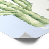 Blue Boho Arch Speelgoed Jongen Welkom Baby shower Poster (Hoek)