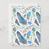 Blue Boho Aztec Waterverf | Dank u Bedankkaart (Achterkant)