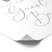 Blue Boho Baby Clothes Baby Shower Guest Book Sign Poster (Hoek)