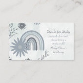 Blue Boho Baby shower Girl Boek Verzoek Informatiekaartje (Voorkant)