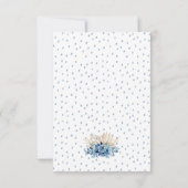 Blue Boho Baby Shower Invitation Kaart (Achterkant)