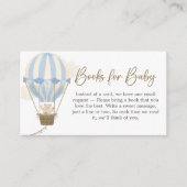 Blue Boho Bear Baby Shower Books for Baby Informatiekaartje (Voorkant)