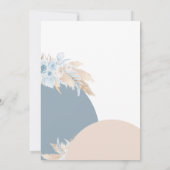 Blue Boho Beer Balloon Baby shower Kaart (Achterkant)