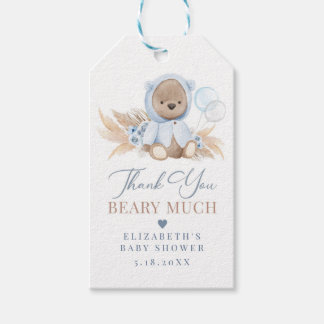 Blue Boho Beer Dank je wel veel cadeautjes Label Cadeaulabel
