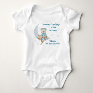 Blue Boho Beer Moon Baby Clothing Romper