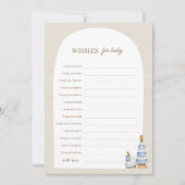 Blue Boho Blocks en Toys Wensen voor Baby advies Kaart (Voorkant)