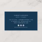 Blue Boho  Bloemen Visitekaartje (Achterkant)