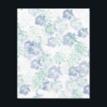 Blue Boho Blooming Flowers Floral Tie Dye Pattern Flyer<br><div class="desc">Stevige kleurstof bloeiende bloemen mode trendmatige vormgeving thuisdecor,  telefoondoosjes,  tapijten,  dekens,  gordijnen,  kussens. Moderne koreaanse esthetische orchidee met een vaste stropdas kleurpatroon in verzadigde blauwe en witte kleur. Shiburi shibori-kleurstofvormingspatroon thuisdeur. patroon van gestreepte bloemen,  kleur van de regenboog</div>